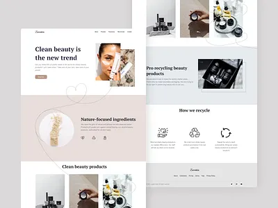 Lawskin - Clean Beauty Cosmetics Website aesthetic beauty clean beauty cosmetics minimalism product design recycle skincare