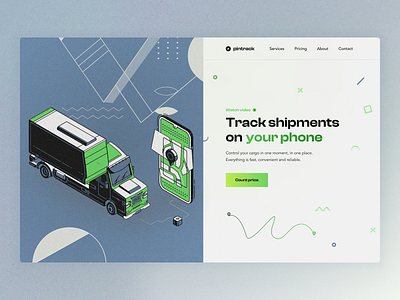 Pintrack Home page app design flat home layo product design product page studio ui user experience user interface ux website
