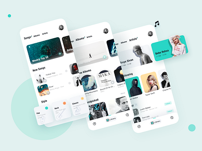 Music library app music music player ui ux