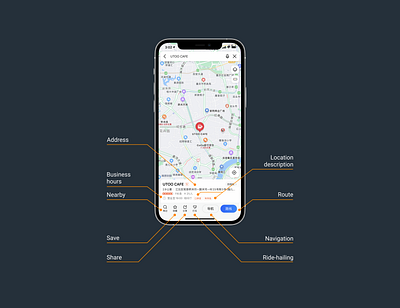 AutoNavi Map Original - Translation app redesign apple design icon logo typography ui