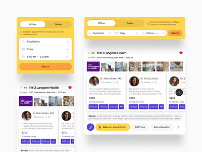 Doctors List appointment clinics cross platform doctors list medical services ui ux website