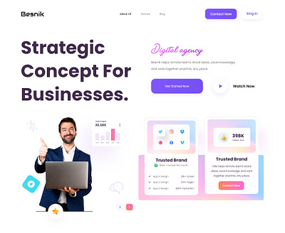 Business Concept landingpage ui design uiux webdesign website xd