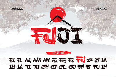 Tenkai - Japanese Brushes Font japanese handwriting