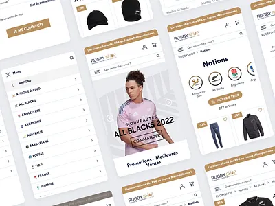 Rugby Shop Marketing Automation agence design dnd ecommerce magento mobile product responsive rugby rugbyshop shop sport store template ui website
