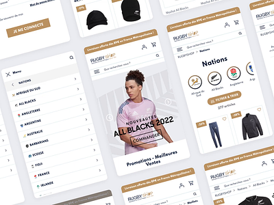 Rugby Shop Marketing Automation agence design dnd ecommerce magento mobile product responsive rugby rugbyshop shop sport store template ui website