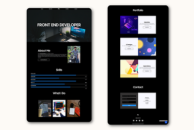 Portfolio Concept designer frontend design ui