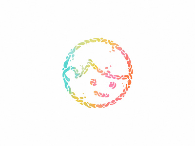 2744 - Organic Boy abstract branding bubbles draw gradient handmade illustration ipad pro logo organic procreate