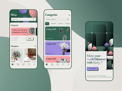 Flower Store App Design app application bouquet design ecommerce florist flowers graphic design interaction design interface marketing mobile mobile app mobile design mobile interface shop ui user experience user interface ux