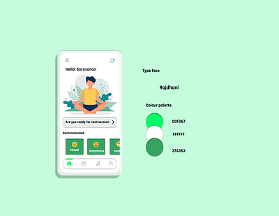 fresh colour palatte for meditation app app color colour palette design ui uiux