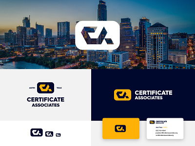 Certificate Associates austin badges branding business card ca monogram construction consulting identity jay master design logo packaging print texas typography