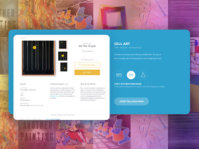 Art 9 - artwork detail page art art collector artwork branding buying art cart collectors commission detail landing page marketplace product detail product page sell art