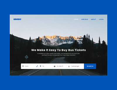 RIDEBUS- Ticket booking website booking bus reservation ride ridebus ticket ticket booking ui ui ux uidesign uiux uxdesign webdesign website