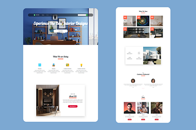 Interior Concept Website design designer frontend ui