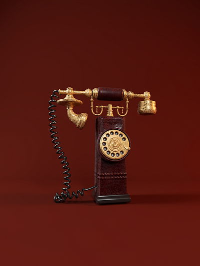 T as Telephone 3d c4dart cinema4d creative design graphic octanerender