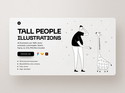 Tall People Illustrations 18design character character illustration clean clean ui colorful colors illustration interface minimal minimalism minimalist minimalistic people people illustration tall people typogaphy ui uidesign vector