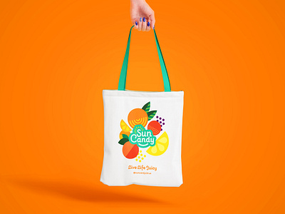 Candy Tote Bag Design bag food graphic design mock up snack