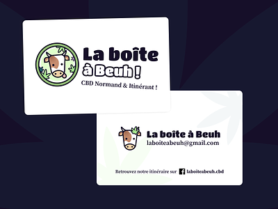 "La boite à Beuh" – French CBD Identity brandi cbd logo visiting card