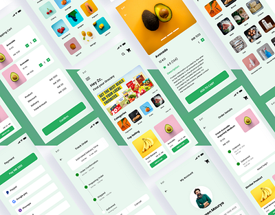 Grocery app app app design appdesign design grocery grocery app ui uidesign uiux ux uxdesign