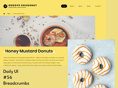 Daily UI Challenge / #056 - Breadcrumbs 056 breadcrumb breadcrumbs dailyui design desktop ui ux webdesign website yellow