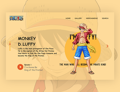 One piece branding concept concept design design one onepiece piece ui uidesign uiux ux uxdesign website