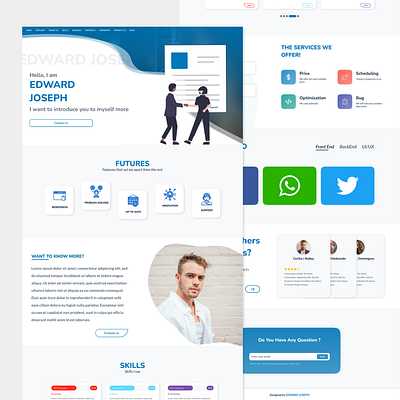 Personal Page Design design figma personal page ui ui design uix ux web web design webdesign