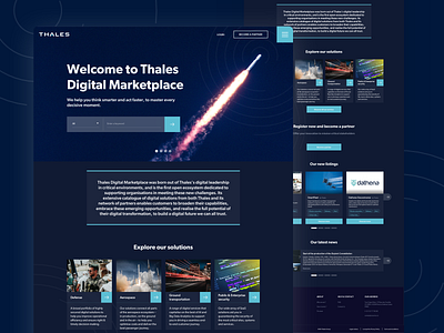 Thales Digital Markeplace aerospace app blue defense design interface marketplace security sketch thales transportation ui uidesign uiux ux web webdesign