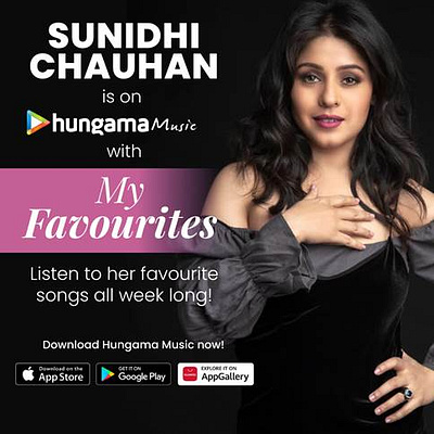 Listen to playlists curated by Sunidhi Chauhan on Hungama Music hungama music