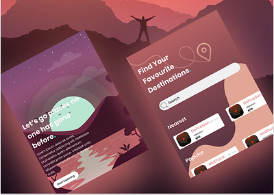 Wander: The Modern Travel App aesthetic app design travel