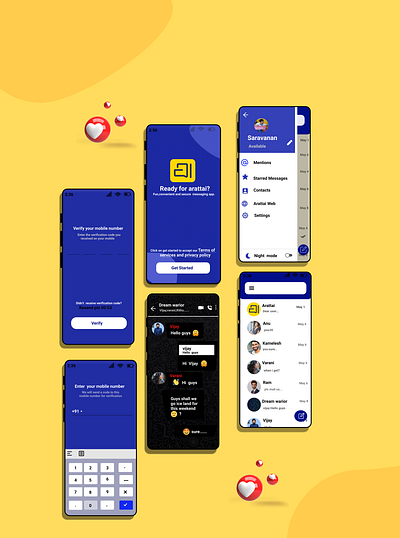 Arattai chatting app redesign app app design chatting app design ui uiux ux