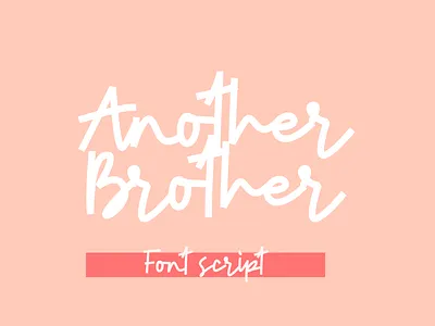 Another Brother Font Script alphabet characters creative design display font fun funny kids letter line lowercase modern monoline numeric playfull punctuation type typography uppercase