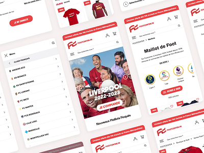 Foot Center Marketing Automation agence center design dnd ecommerce foot football home liverpool losc magento mobile page product responsive sport template ui website
