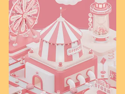 Generator detail #3 3d 3d art 3d artist 3d artwork amusement park blender3d blendercycles c4d cinema4d circus clean colorful creative digital digital art digitalart factory illustrator minimal octanerender