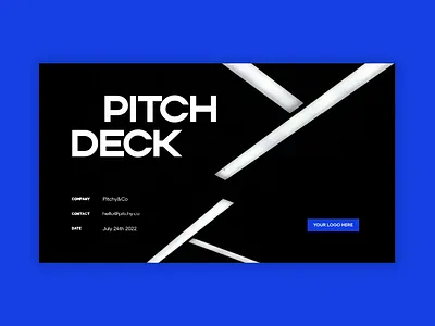 Pitch-Black • Pitch Perfect Presentations Playoff black blue branding canva constrast deck design gifs graphic design lights lights out pitch pitch deck playoff presentation product rebound slides summary white