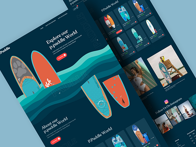 P.Paddle-Website Design board nature paddle paddle board design paddle games paddleboard safari sketch summer sup surf surf board surf boat surfing ui vertical design water water sports website website design