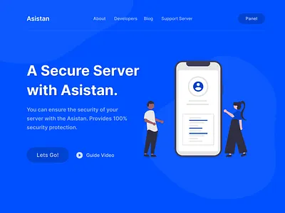 Asistan Bot Web design minimal ui ux web