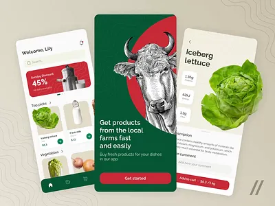 Farm App android android mobile animation app app interaction categories design discount farm fresh interaction ios app marketplace mobile mobile app product sales ui uiux ux