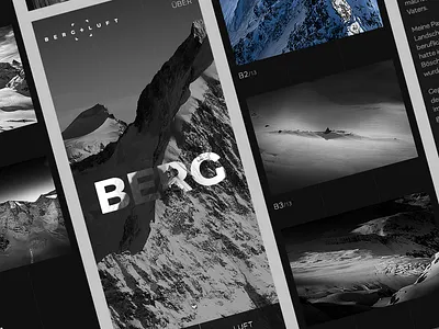 Mobile webdesign "Berg + Luft" mobile design mobile ui photographer uiux