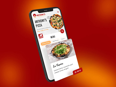 Anthony's Pizza Branding app branding design icon logo mobile pizza pizzeria typography ui ux webdesign
