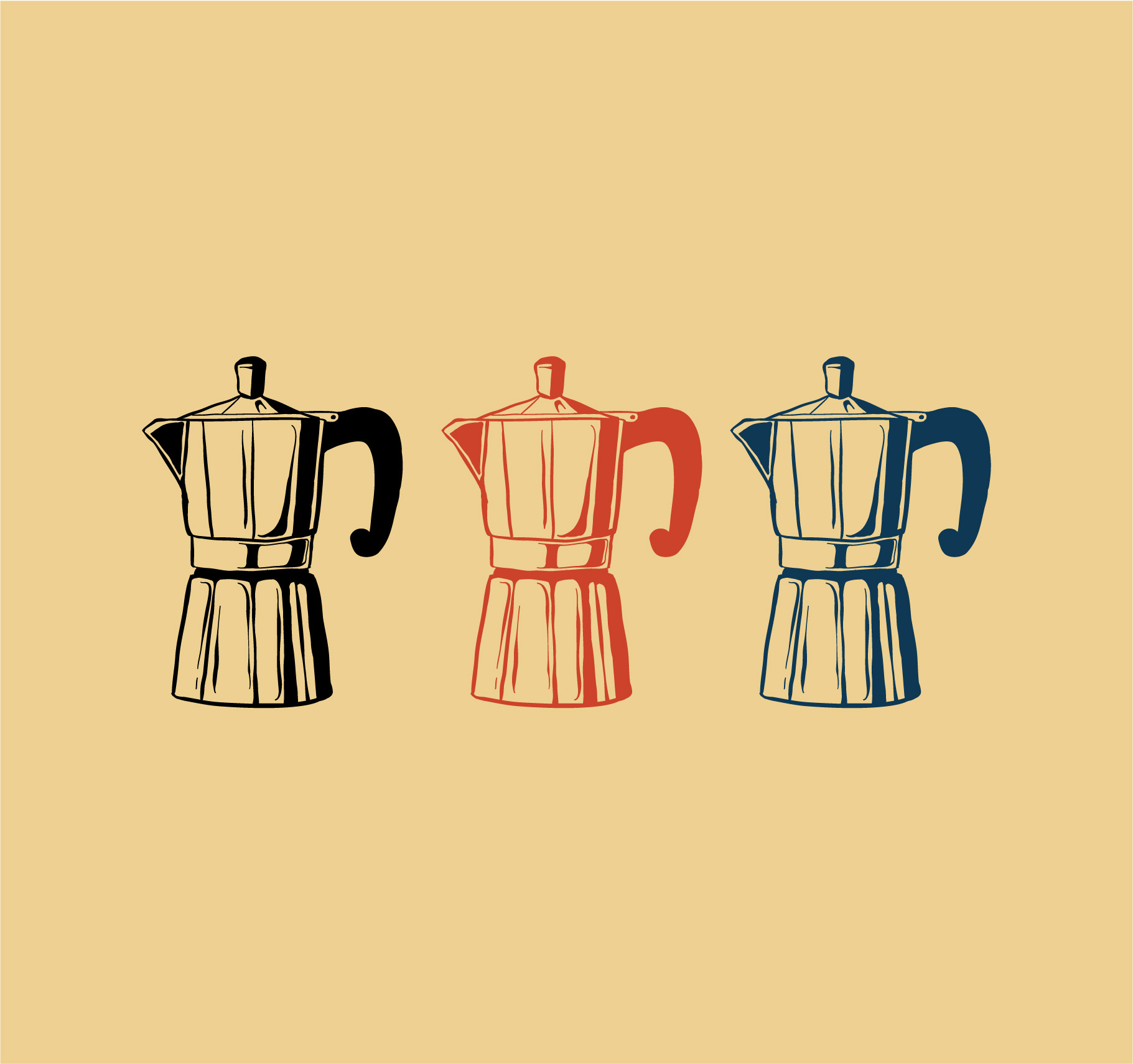 Handdrawn Moka Pot Icon artwork coffee art coffee shop design graphic handdrawn handdrawn illustration illustration vector vector illustration vintage illustration vintage style