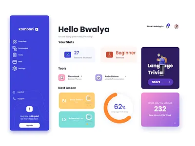 Kambani Dashboard design ui ux web