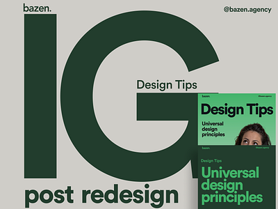 Design Tip - IG post redesign bazen agency brand identity branding concept branding design color palette design challenge design principles design thinking design tip design tips instagram post instagram template layout design layout exploration layoutdesign typography typography design ui ui design ux