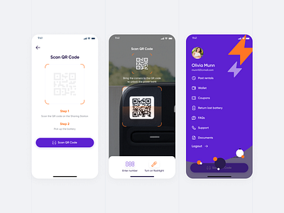 Power Bank Sharing App - UI/UX Design - Part 2 app design app designer app development app development company mobile app design power bank power bank rental power bank sharing app sharing economy ui ux design