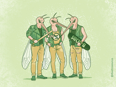 HOOLIGAN MOSQUITOS colorhunt design illustration marko mosquito mosquitos pile istoka samardzija serbian truegrit vector