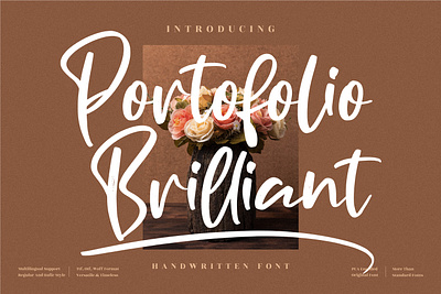 Portofolio Brilliant - Beautiful Handwritten Font app branding design icon illustration logo typography ui ux vector web