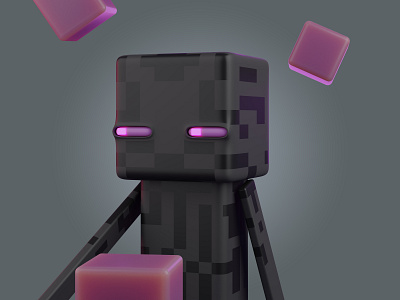 endermen 3d blender character endermen hi lowpoly minecraft whatsap