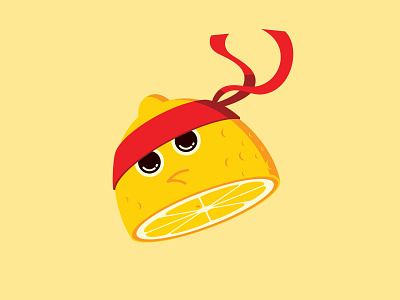 Lemon Head #2 branding illustration illustrator lemon head ninja sour the creative pain vector