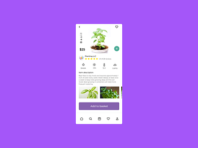 App for planting app for plants mobile app mobile ui plant app ui user interface