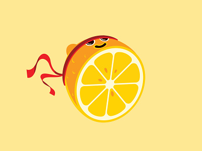 Lemon Head #3 branding illustration illustrator lemon head ninja sour the creative pain vector