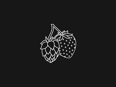 Hopberry beer berry brew brewery craft fruit hop hybrid illustration local strawberry