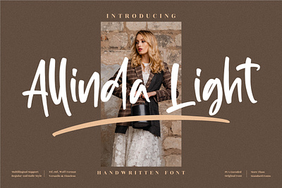 Allinda Light - Beautiful Handwritten Font app branding design icon illustration logo typography ui ux vector web